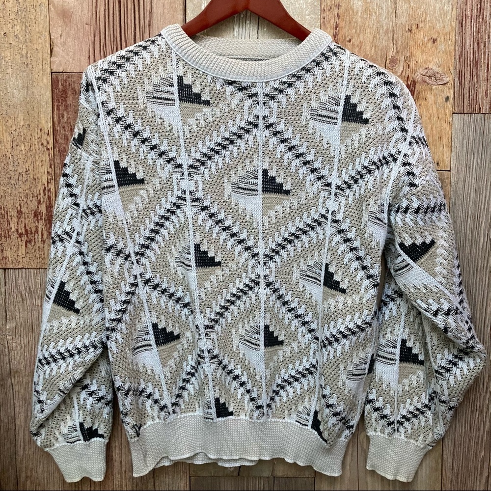 Vintage Geometric Sweater M